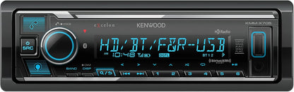 Kenwood KMM-X705 Excelon Digitale Multimedia Motorstereo - Enkel DIN met Bluetooth, AM/FM HD Radio, Alexa Ingebou, Veranderlike Kleur, SiriusXM