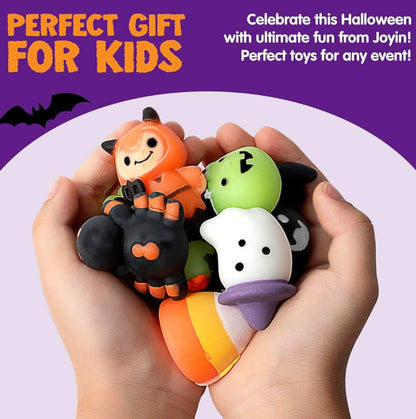 JOYIN Halloween Adventskalender 2025 met Verrassing Speelding, 31 Dae Vakansie Aftelling na Halloween met Mochi en Verrassing Rubber Eend, Aftelling Kalender Speelding vir Kinderpartytjie Gunsies, Soet of Suur
