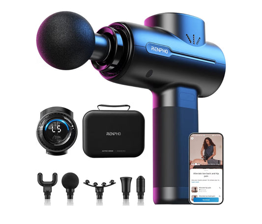 Active Thermacool2 -  Massage Gun Deep Tissue Portable Percussion Muscle Massager w/ BT, Handheld Device for Back and Neck - Carry Case