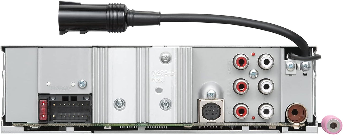 KENWOOD KMR-M332BT Motor- en mariene-stereo - Enkele DIN, Bluetooth-oudio, USB MP3, Aux-in, AM FM-radio SiriusXM-gereed, Weerbestand, Veelkleurige beligting