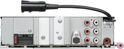KENWOOD KMR-M332BT Motor- en mariene-stereo - Enkele DIN, Bluetooth-oudio, USB MP3, Aux-in, AM FM-radio SiriusXM-gereed, Weerbestand, Veelkleurige beligting