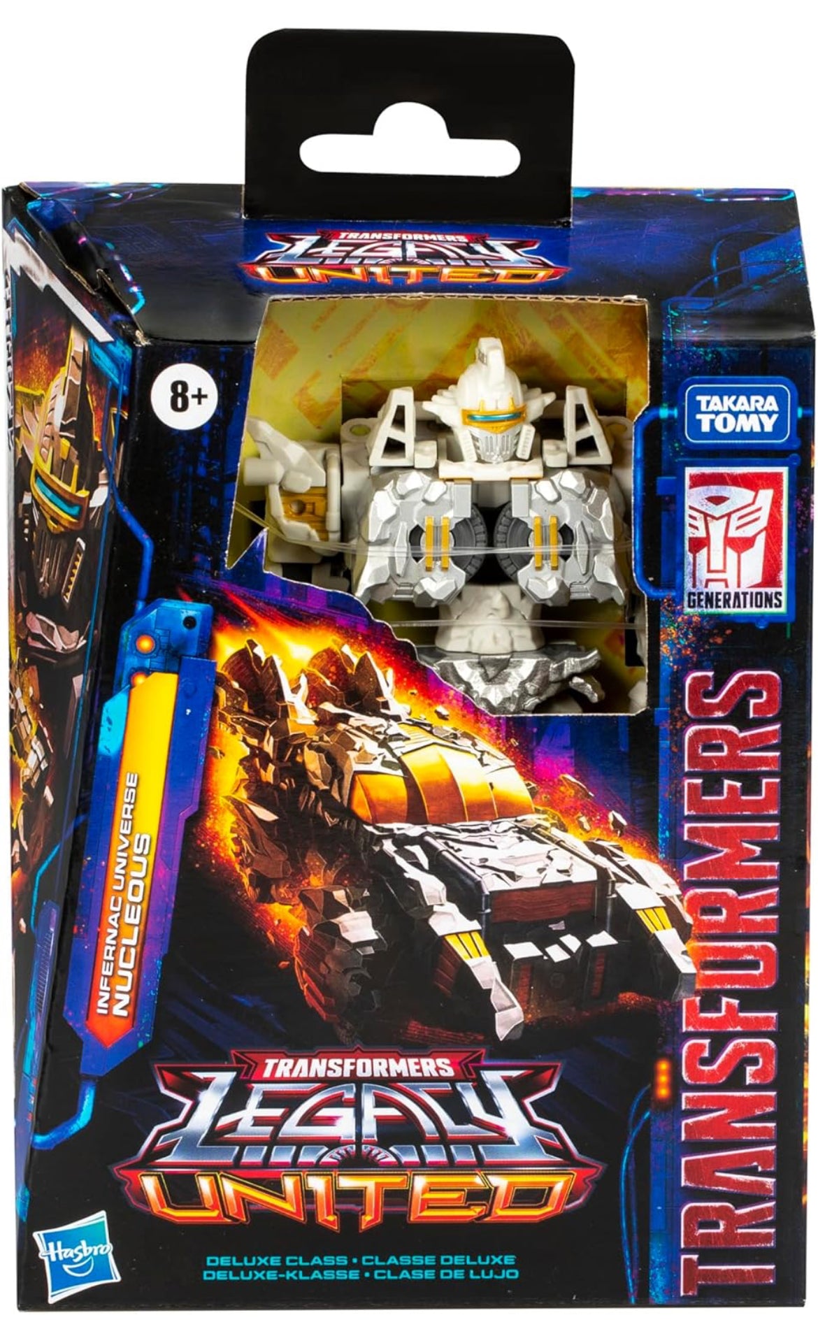 Transformers Legacy United Deluxe Klas Infernac Heelal Nucleous, 5.5-duim Omskepbare Aksiefiguur, 8+