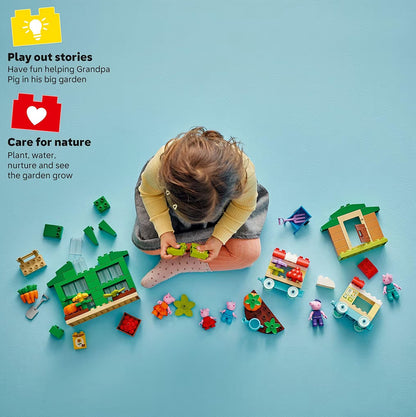 LEGO DUPLO Peppa Pig Pappa Vark se Tuin en Kweekhuis - Peppa Pig Speelding Sluit 5 Karakters in