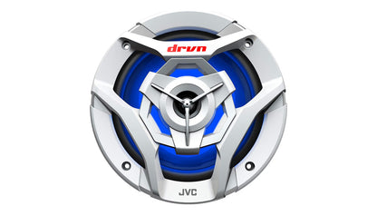JVC CS-DR620MBL 6.5 Duim Motor & Marine, Motorsports, Motor Klank Stereo 2-rigting Luidsprekers met Koel Ingeboude RGB LED Liggie, Weervas IPX5, 260 Watt, UV Beskermde Roosters Ingesluit - Swart