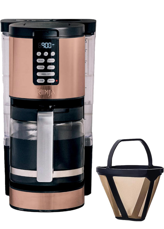 Ninja Programmeerbare XL 14-koppie Koffiemaker PRO met Permanente Filter, 2 Broustyle Klassiek & Ryk - Koper DCM201CP
