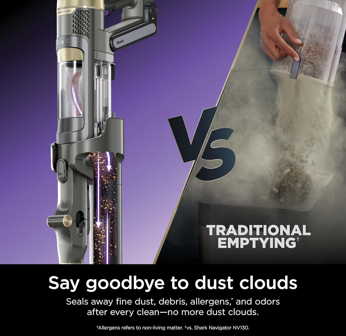 Shark Power Detect Clean & Empty Cordless Stick Vacuum & Auto-Empty System - NEW