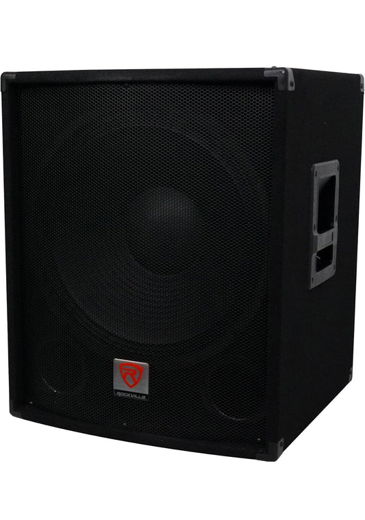 Rockville SBG1184 18" 1000 Watt Passiewe 4-Ohm Pro DJ Subwoofer + Staalwiele