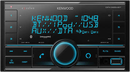 Kenwood DPX395MBT Dubbel DIN In-Dash Digitale Media-ontvanger met Bluetooth (Speel nie CD's nie) | Meganisme-lose Motorstereo-ontvanger | Amazon Alexa Gereed - Swart