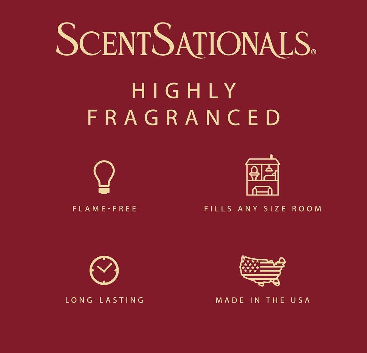 Scentsationals Christmas Wax Melts Holiday Favorites 4pk – Long Lasting, Strong Scent Melts for Warmers - 10oz (Pack of 4)