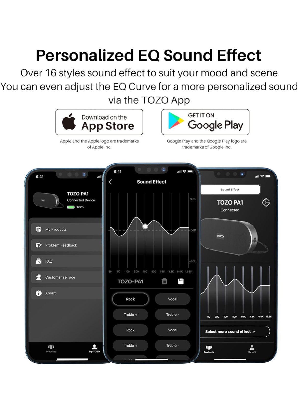 PA1 Bluetooth Portable Speaker Built-in Microphone Stereo Sound, 25H Playtime, IPX7 Waterproof - Matte Black