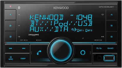 Kenwood DPX305MBT Dubbel DIN in-Dash Digitale Media Ontvanger met Bluetooth (Speel nie CD's nie) | Meganismelose Kar Stereo Ontvanger | Amazon Alexa Gereed - Swart