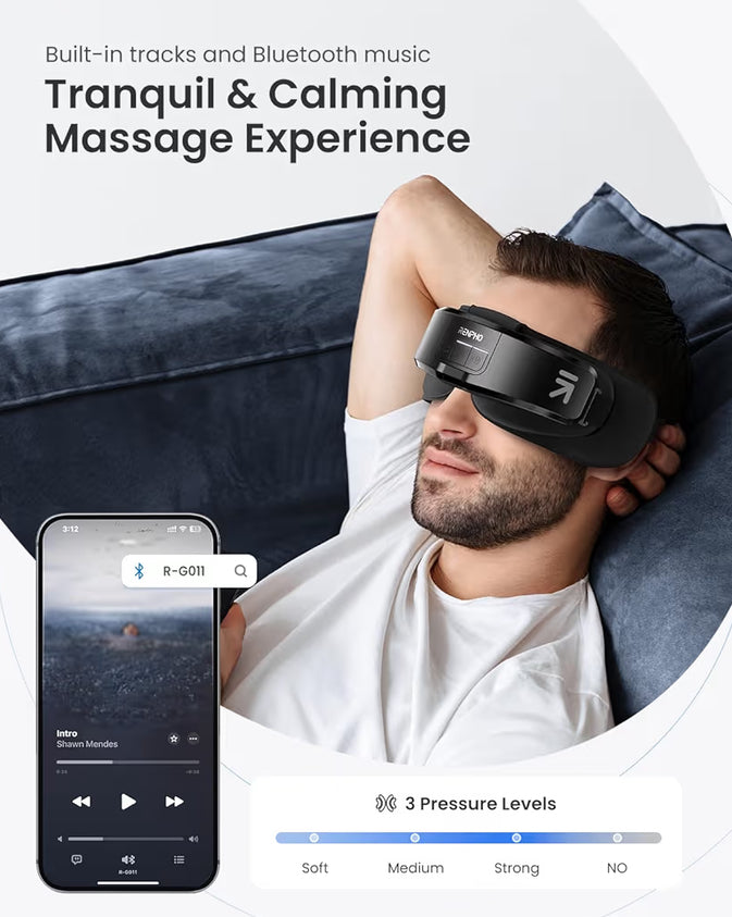 Eyeris Shift Eye Massager for Migraines - Heated Eye Massager & Sleep Mask for Relaxation - Detachable Eye Massager Mask