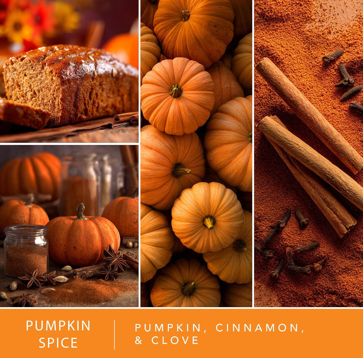 Scentsationals Fall Wax Melts Long Lasting, Strong Scent Melts - Pumpkin Spice W/ Apple Muffins, Marshmallow, and Caramel (PACK OF 4)