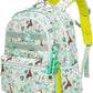 Kids Backpack for School Boys Girls Lightweight Kindergarten Elementary Toddler Backpacks Preschool Bookbags Cute Cartoon Travel Daypack with Chest Strap (L,Green)