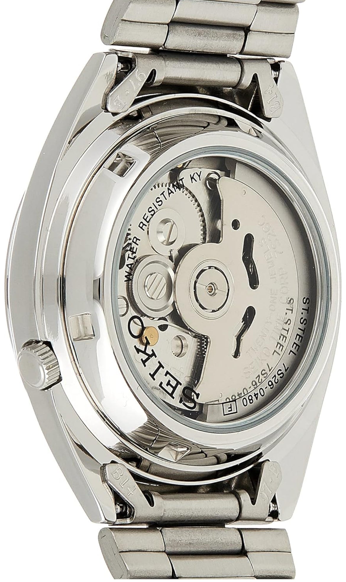 Seiko 5 Manshorlosie van vlekvrye staal