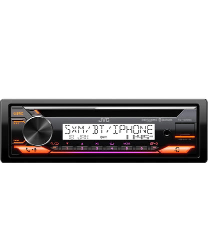 JVC KD-T92MBS Mariene Graad Motorstereo met Bluetooth, Voor-USB, AUX, Amazon Alexa, SirusXM Radio Gereed, Hoëkrag-versterker, Hoëkontrastskerm