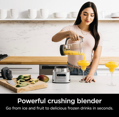Ninja SS151 TWISTi Blender DUO, Hoëspoed 1600 W P Smoothie Maker & Voedingstofuittreksel* 5 Funksies Smoothie-960ml-Kruik & (2) Wegneembekers – Grys