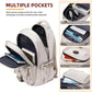 College Backpack, Travel Laptop Backpacks, Large Kids School Bag for Teens Girls Boys Students Bookbag Fit for 15.6 Inch Computer Waterproof Business Work Back Pack for Women Men Daypack Beige