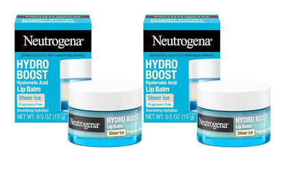 Neutrogena Hydro Boost Hialuronsuur Ongeparfumeerde Lipbalsem Deursigtige Ys Nude Sugar Geur Geurvry (Pak van 2)