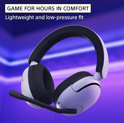 Sony INZONE H5 Koordlose Spelkoptelefoon, 360 Ruimtelike Klank, 28 Uur Battery, 2.4Ghz Koordloos en 3.5mm Oudiokontak – Swart