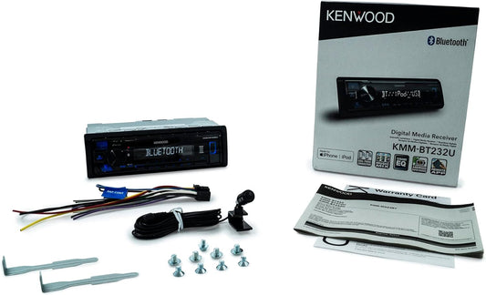 KENWOOD KMM-BT232U Bluetooth-motorstereo met USB-poort, AM/FM-radio, MP3-speler, Afneembare Voorkant