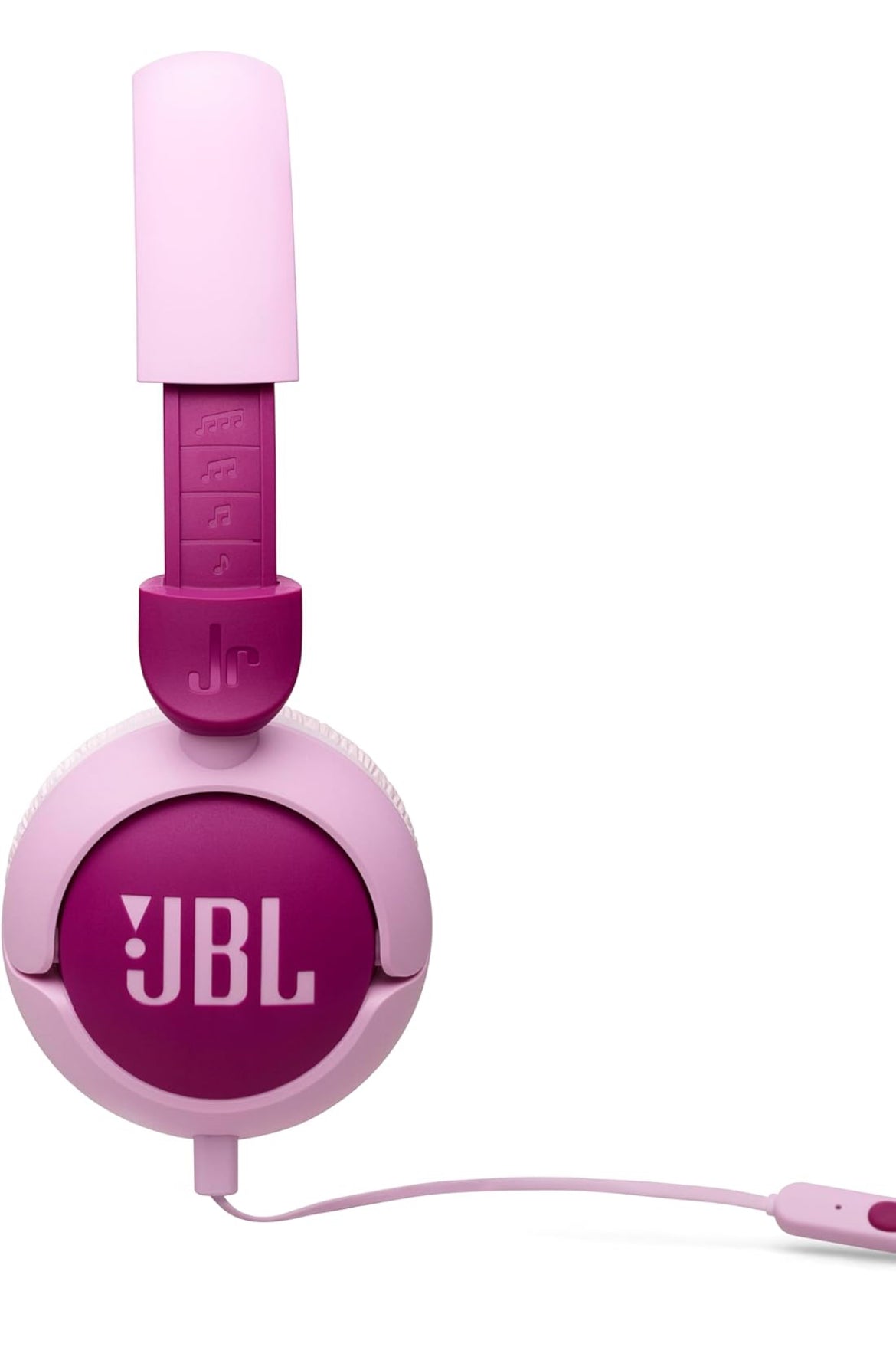 JBL Junior 320 - Wired on-Ear Kids Headphones Safe Sound (<85dB), Built-in mic, Fit for Kids and Customizable with Included Stickers (Purple)