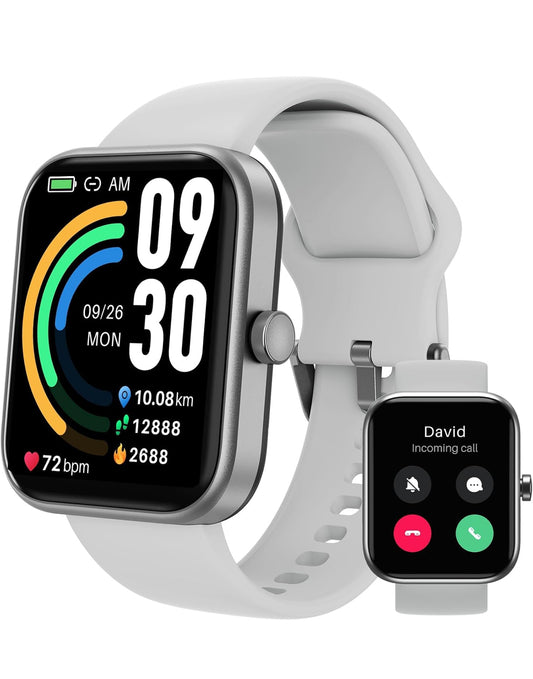 Upgraded Smart Watch for iPhone & Android, 1.83" Fitness Tracker Bluetooth Call IP68 Waterproof Sleep Monitor, 100+ Sport Modes