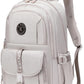 College Backpack, Travel Laptop Backpacks, Large Kids School Bag for Teens Girls Boys Students Bookbag Fit for 15.6 Inch Computer Waterproof Business Work Back Pack for Women Men Daypack Beige