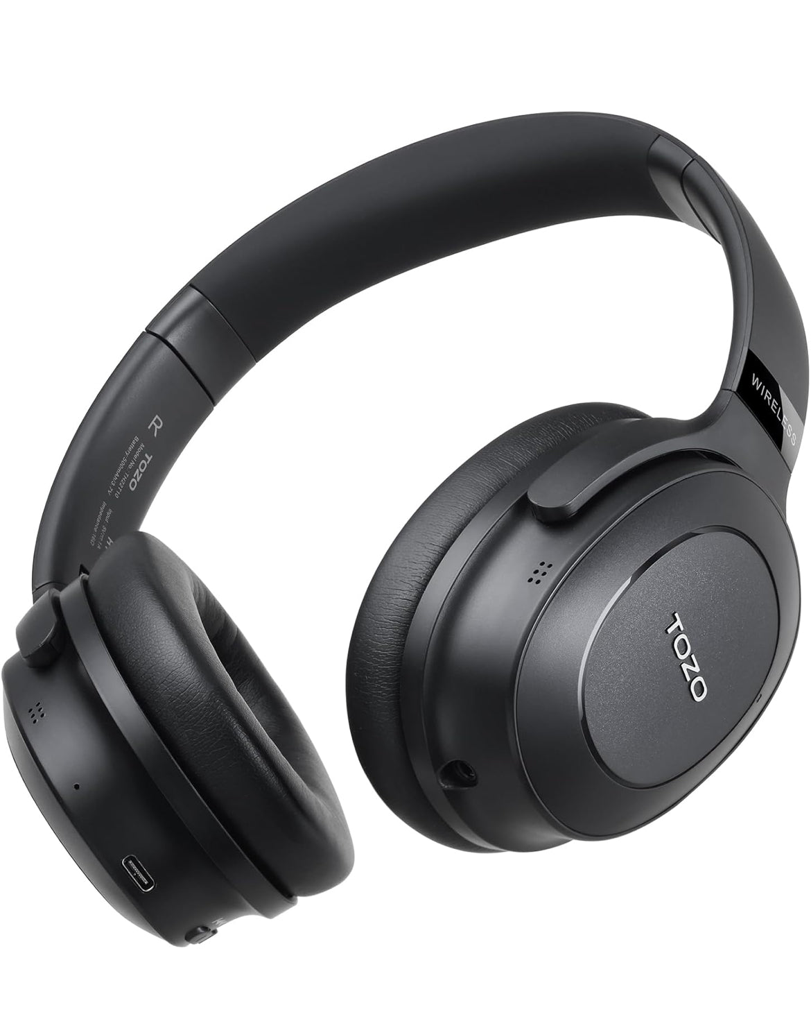Hybrid Active Noise Cancelling Headphones, Wireless Over Ear Bluetooth, 40H Playtime, Hi-Res Audio Custom EQ, Comfort Fit Ear Cups (Black)