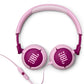 JBL Junior 320 - Wired on-Ear Kids Headphones Safe Sound (<85dB), Built-in mic, Fit for Kids and Customizable with Included Stickers (Purple)