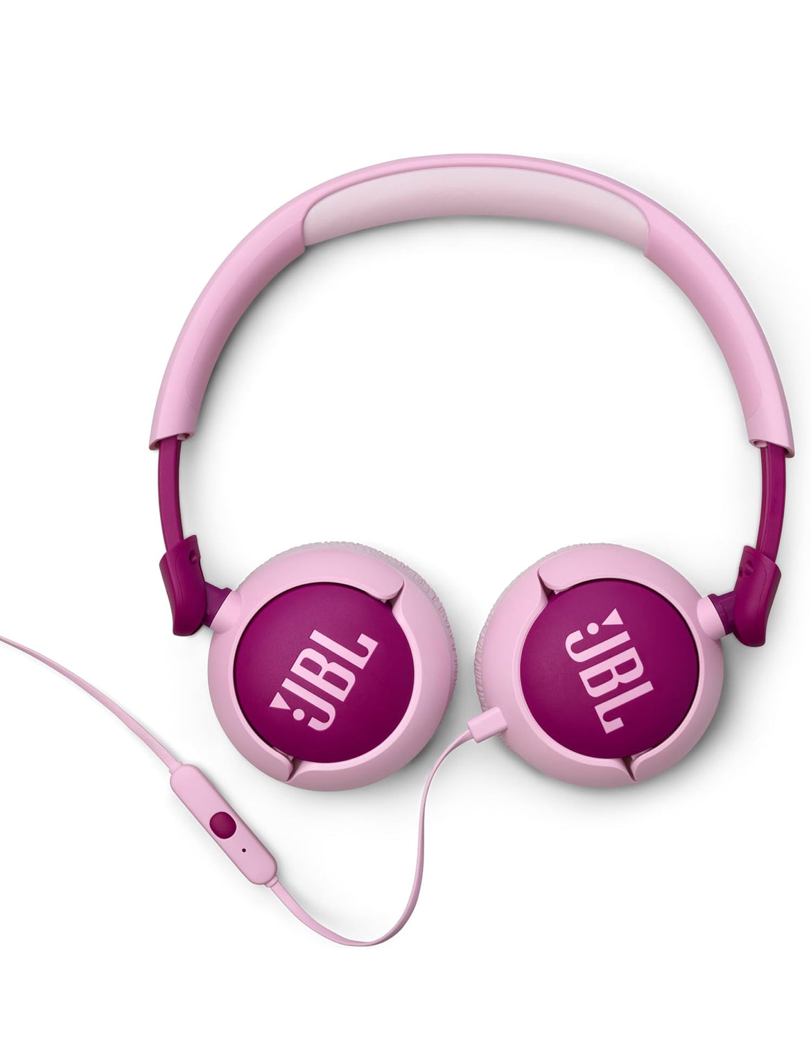 JBL Junior 320 - Wired on-Ear Kids Headphones Safe Sound (<85dB), Built-in mic, Fit for Kids and Customizable with Included Stickers (Purple)
