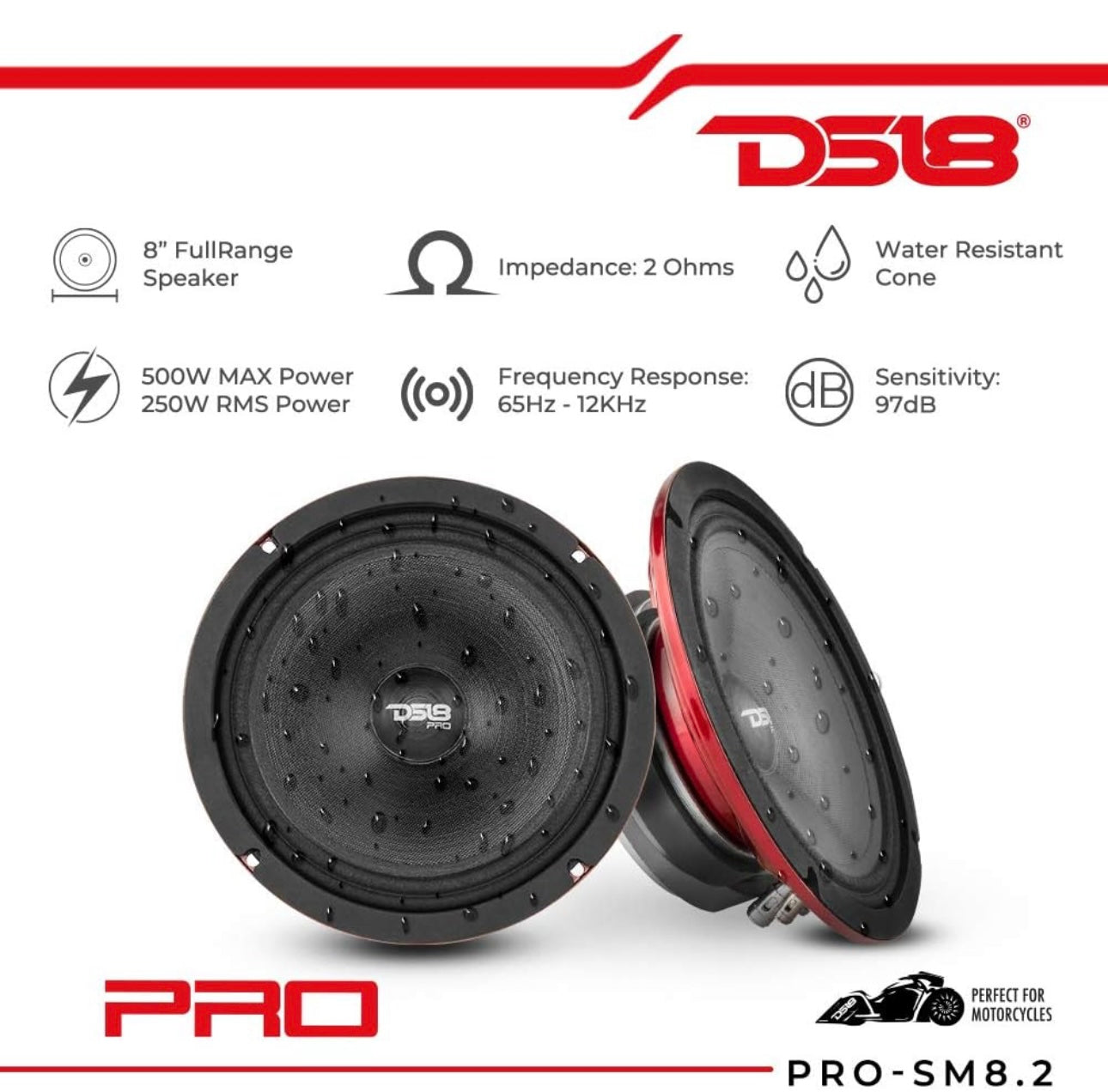DS18 PRO-SM8.2 8" Slim Loudspeaker – 8 INCHES Midrange - 1PC