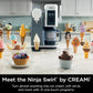 Ninja Swirl by CREAMi Ice Cream and Soft Serve Maker Low Calories Program & More, 13-in-1, Soft Serve Handle, (2) CREAMi Swirl 16oz Pints - NC701