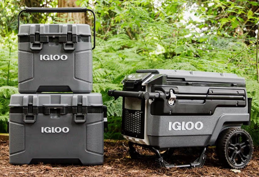 Igloo Trailmate Cooler 50Qt Durable Insulated Hard Shell Ice Chest - Carbonite