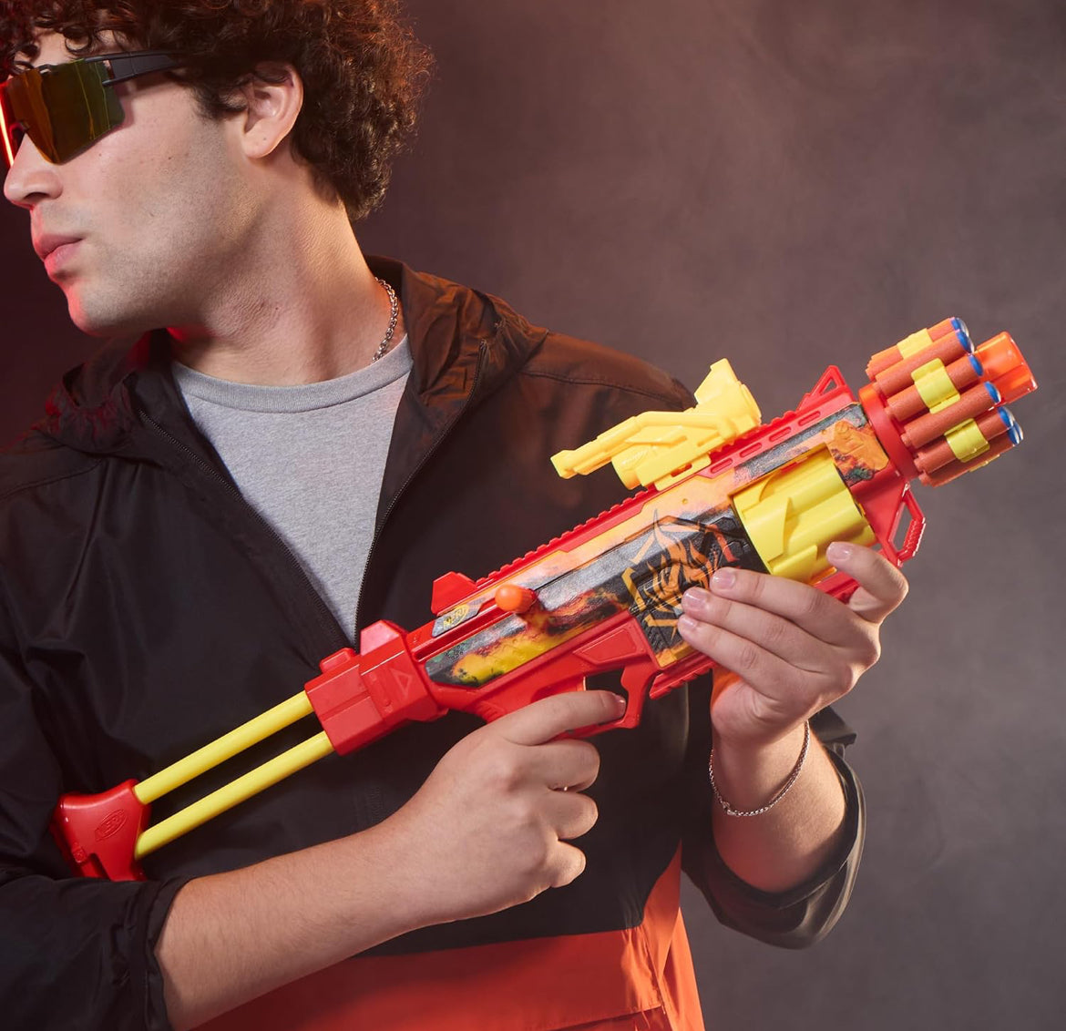 Nerf Loadout FlareFusion Blaster, 3 Interchangeable Attachment Accessories, 18 Nerf N1 Darts, Kids Toys & Gifts, Ages 8+