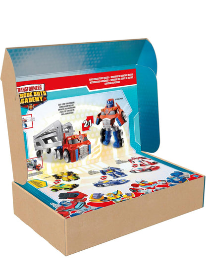 Transformers Playskool Heroes Rescue Bots Academy Road Rescue Team Trailer 4-Pack Converting Toy