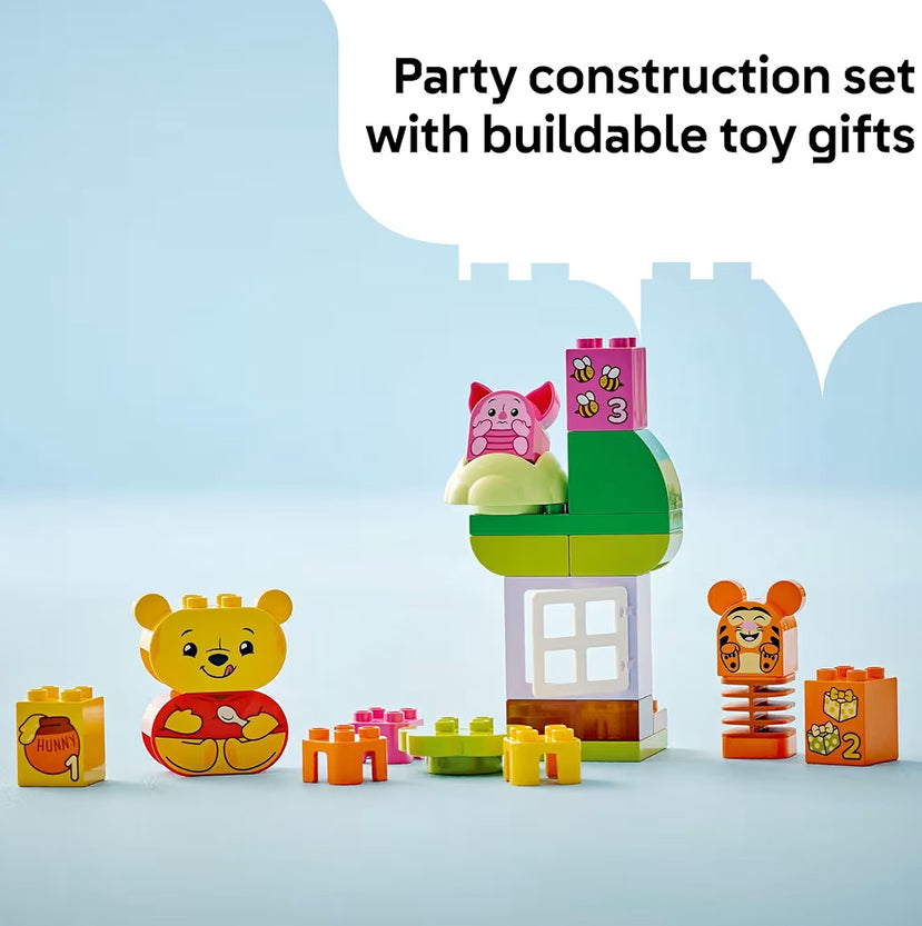 LEGO DUPLO Disney Winnie the Pooh se Verjaardagpartytjie-boustel Sensoriese Speelgoed om Verbeeldingryke Spel te Inspireer