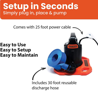 BLACK+DECKER Komberspomp, 1500 GPH Outomaties