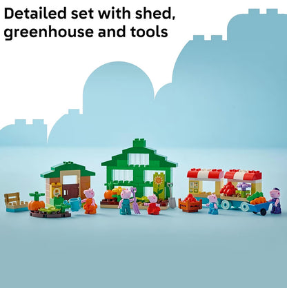 LEGO DUPLO Peppa Pig Pappa Vark se Tuin en Kweekhuis - Peppa Pig Speelding Sluit 5 Karakters in