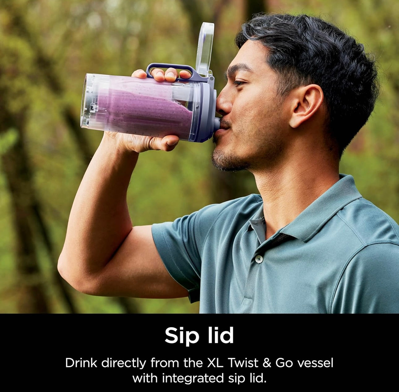Ninja Blast Max, Portable Blender + Twist & Go, Personal Smoothie, Blend, Ice Crush, 3 Programs, Cordless, 22 oz - LAVENDER