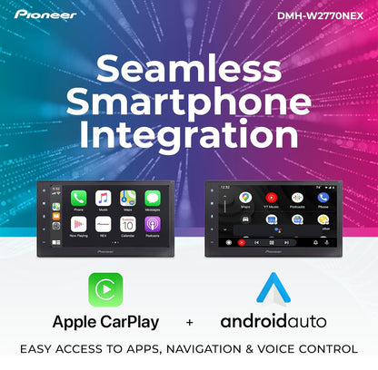 Pioneer DMH-W2770NEX 6.8" Capacitive Touchscreen Double Din Car Stereo
Digital Multimedia Receiver, Wireless Apple CarPlay & Android Auto, Bluetooth, Backup Camera, FLAC, Short Chassis, HD Radio