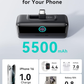 INIU Mini Portable Charger, 5500mAh Power Bank with Build-in USB-C Connector, 22.5W PD Fast Charging USB C in&Out Battery Pack, External Phone Charger for iPhone 16/15, Samsung S23 S22, Google etc