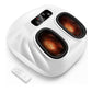 Foot Massager Machine with Heat Shiatsu Foot Massager for Plantar Fasciitis Cordless Control, Up to Size 14 (White)