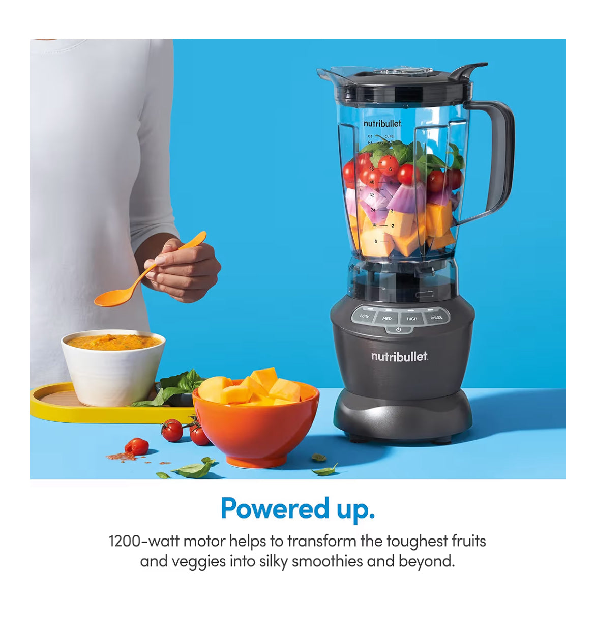 NutriBullet Kosvoorbereiding, en Vriesvermenging, 1.9 Liter, 1200 Watt - Donkergrys