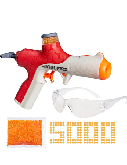 Nerf Pro Gelfire Twist Shot Blaster, 150 FPS, 5,000 Gelfire Rounds, T-Pull Priming, Integrated 80 Round Hopper, Eyewear, Ages 14+