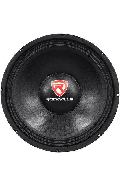 Rockville 600 Watt Rou Vervanging DJ PA Subwoofer 8 Ohm Sub Woofer, 12" (RVP12W8), Swart