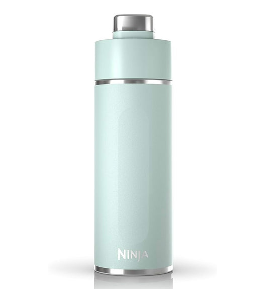 Ninja DW2401MT Thirsti 24oz Reiswaterbottel Lekvry, 24 Ure Koud, Skottelgoedwasser Veilig, Roesvrye Staal Geïsoleerde Tuimelaar, See-skuim Blou