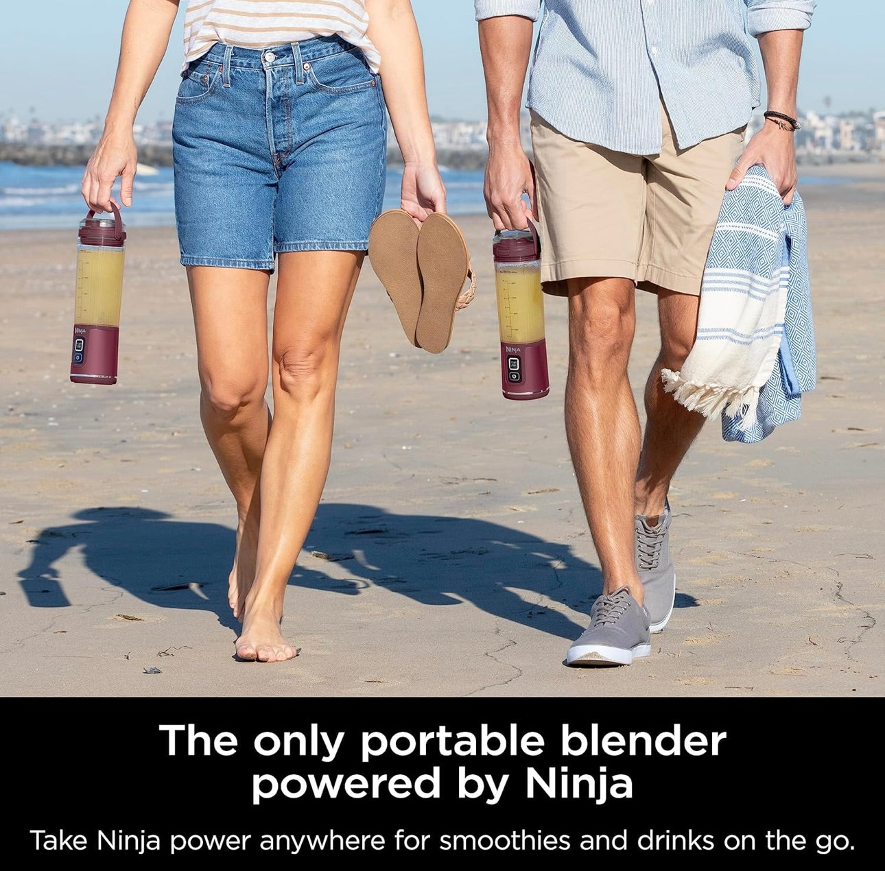 Ninja BC151CR Blast Portable Blender, Cordless, 18oz. Vessel, Personal Blender BPA Free, Leakproof-Lid & Sip Spout, USB-C Rechargeable, Dishwasher Safe Parts - Cranberry Red