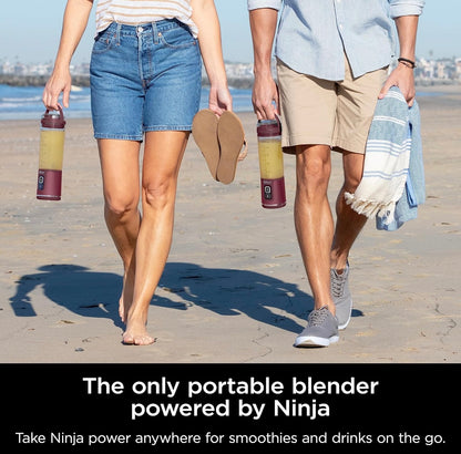 Ninja BC151CR Blast Draagbare Blender, Koordloos, 532 ml Houer, Persoonlike Blender BPA-vry, Lekvaste Deksel & Suigtuit, USB-C Herlaaibaar, Skottelgoedwasserbestande Onderdele - Cranberryrooi