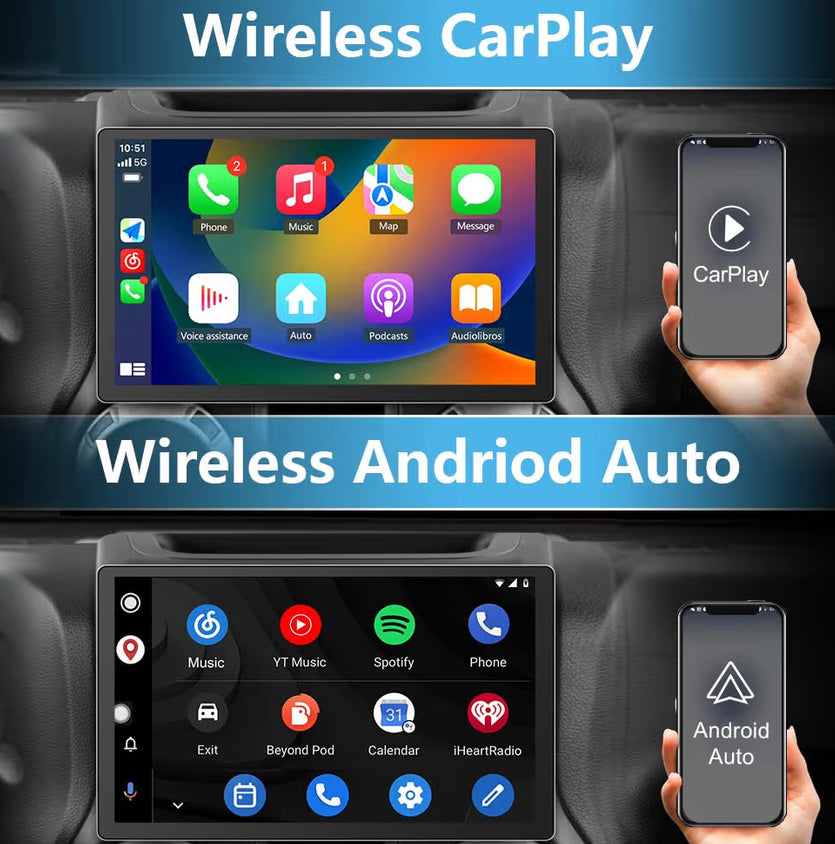 11.5" Car Radio Stereo 6GB+128GB for Jeep Wrangler JK 2007-2018 & Dodge Models - Wireless CarPlay/Android Auto